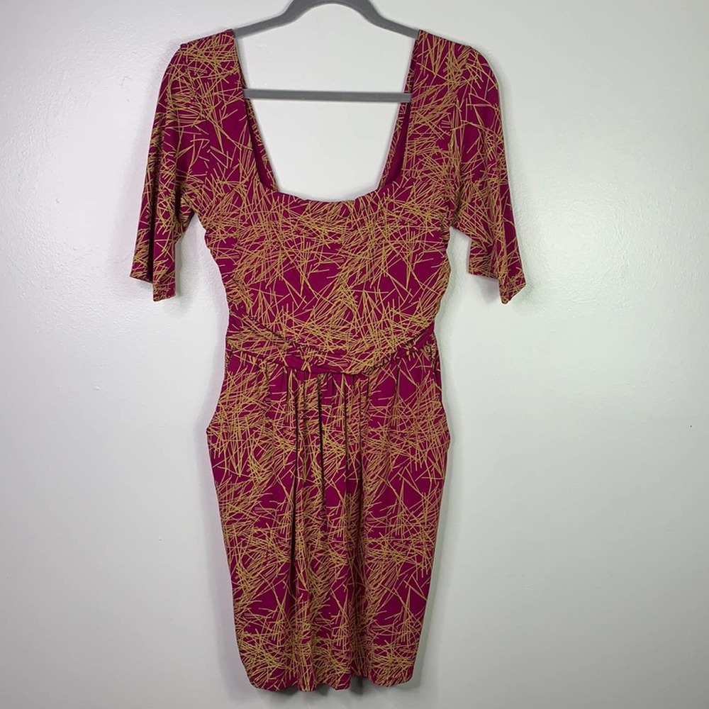 GADOGADO Pink Square Neck, Cage Back Mini Dress M